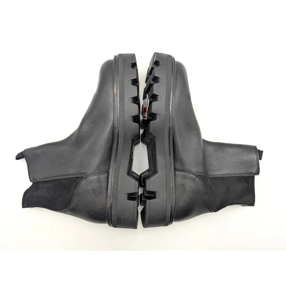 Rag & Bone Quinn Lug Sole Chelsea Ankle Boots Women's Black Size US10.5 EU41